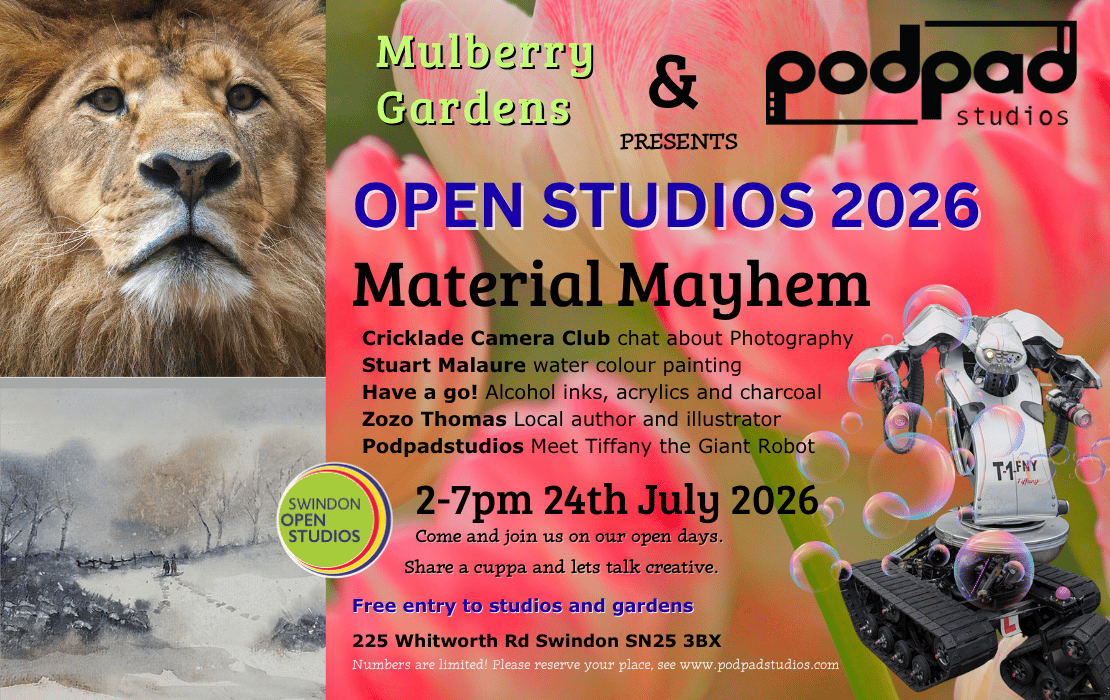 Do Swindon - Mulberry Gardens and Podpadstudios Open Studios July - Material Mayhem