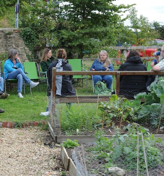 People in the garden