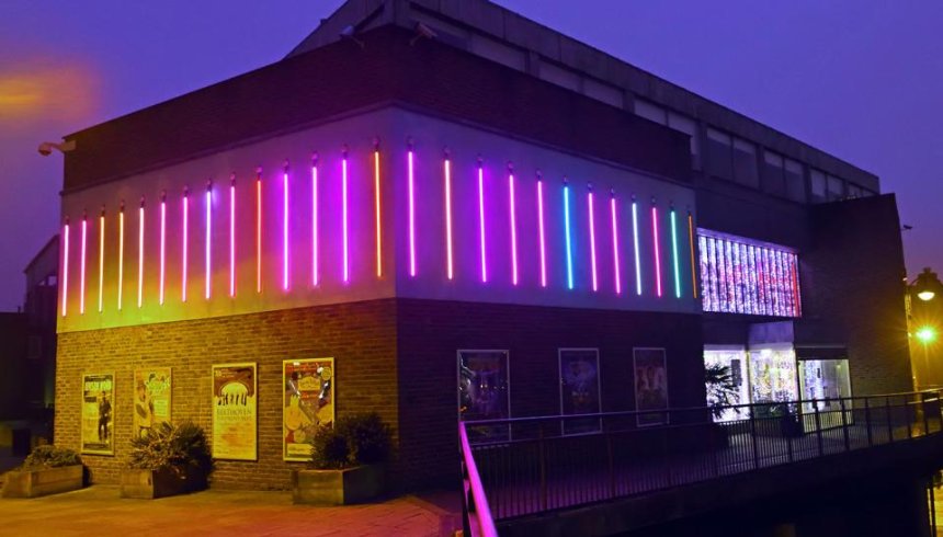 Wyvern Theatre at night