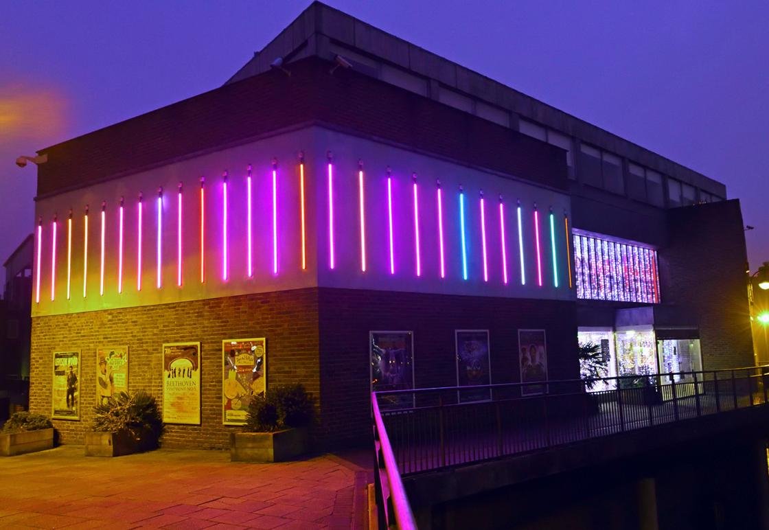 Wyvern Theatre at night